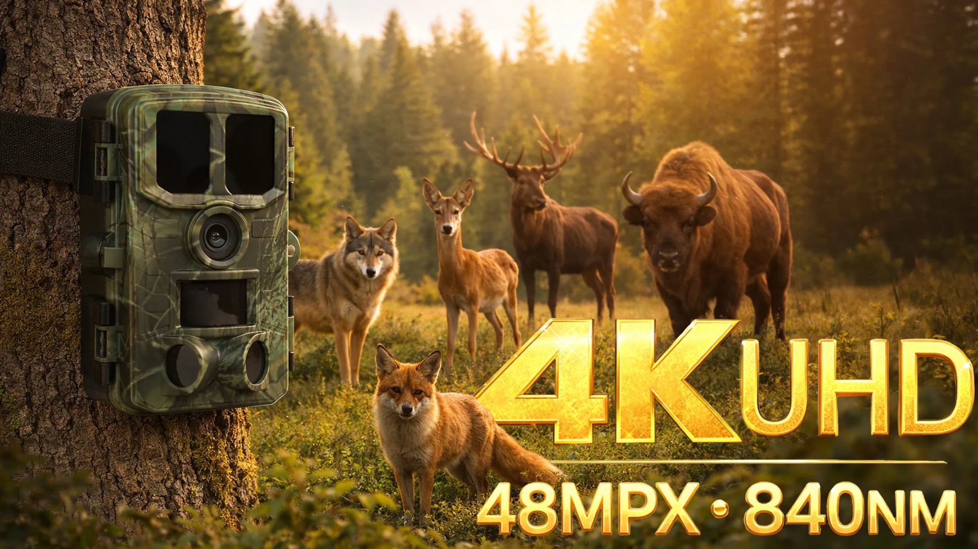 Miškinė vaizdo kamera BLOW KM400, 4K, 48MP, vandeniui atspari