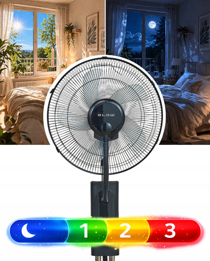 Mist Fan 16" 90W pastatomas ventiliatorius su drėkintuvu ir miglos funkcija