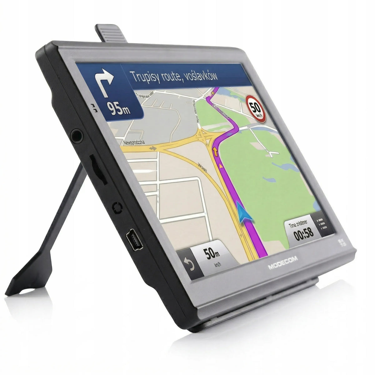 MODECOM FreeWAY SX 7.0 7 colių GPS navigacija sunkvežimiams su Europos žemėlapiais, TIR ir autobusų maršrutais