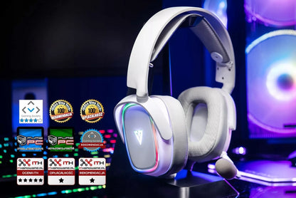 Modecom Volcano Prometheus USB žaidimų ausinės su mikrofonu – RGB LED apšvietimas