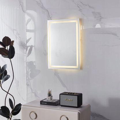 ModernHome LED vonios veidrodis, 50 × 70 cm, 3 šviesos spalvos