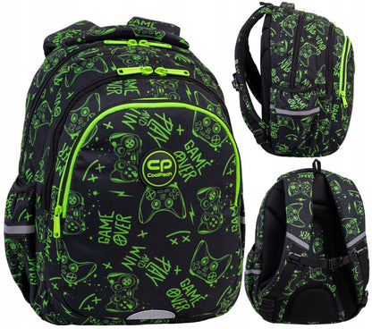 Mokyklinė kuprinė berniukui Coolpack Game Night juoda Jerry