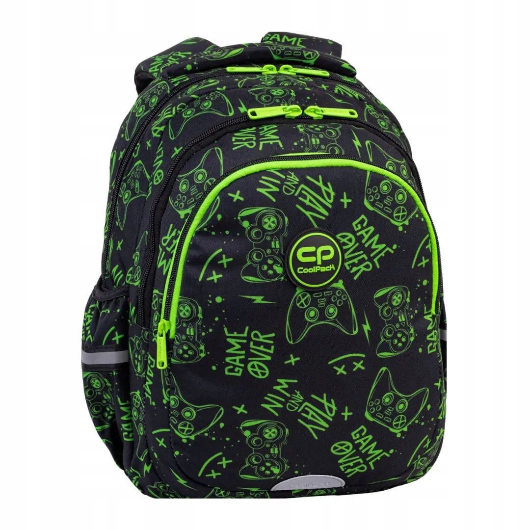 Mokyklinė kuprinė berniukui Coolpack Game Night juoda Jerry