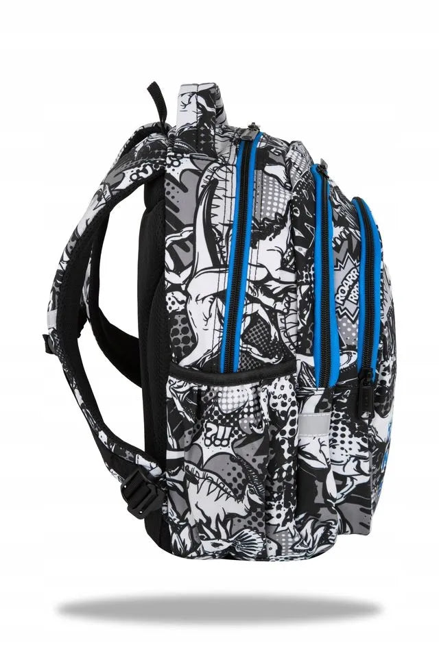 Mokyklinė kuprinė Coolpack berniukui 1-3 klasėms, dinozauras T-Rex + tvarkaraštis