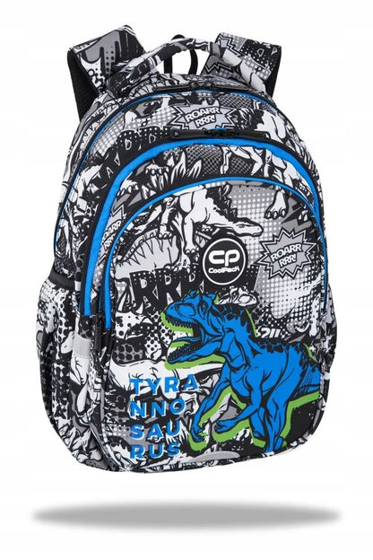 Mokyklinė kuprinė Coolpack berniukui 1-3 klasėms, dinozauras T-Rex + tvarkaraštis