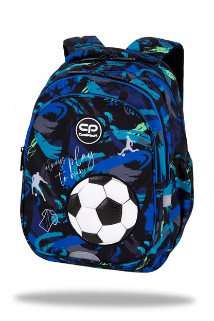 Mokyklinė kuprinė CoolPack Jerry berniukams 1-3 klasėms, futbolo tema