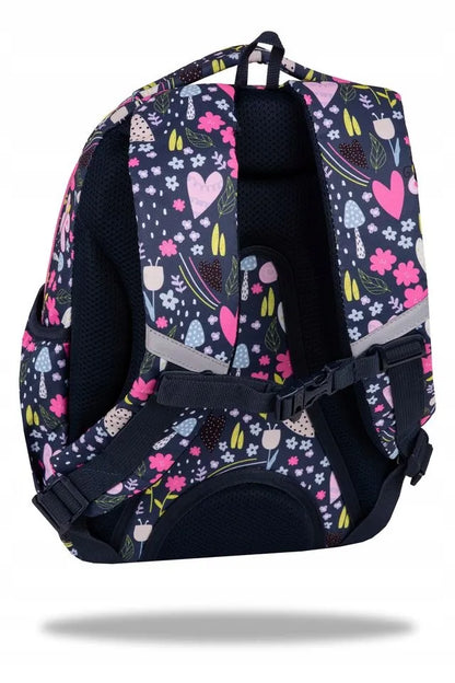 Mokyklinė kuprinė „Coolpack“ mergaitėms 1-3 klasei, gėlių raštas