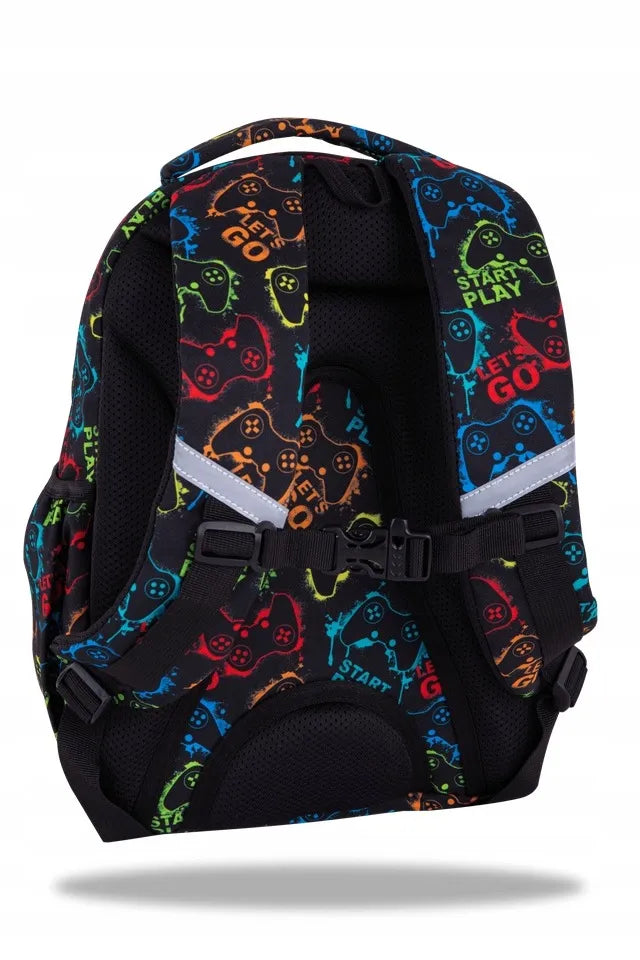 Mokyklinė kuprinė COOLPACK, skirta 1–3 klasių moksleiviams, su širdelių raštu
