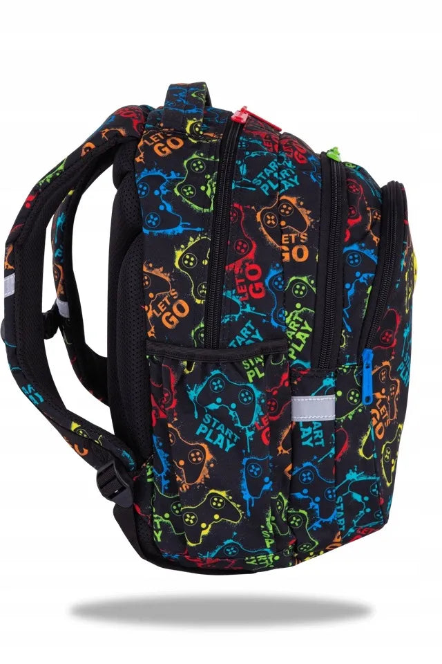 Mokyklinė kuprinė COOLPACK, skirta 1–3 klasių moksleiviams, su širdelių raštu