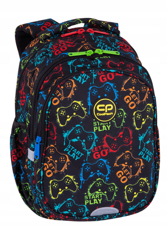Mokyklinė kuprinė COOLPACK, skirta 1–3 klasių moksleiviams, su širdelių raštu