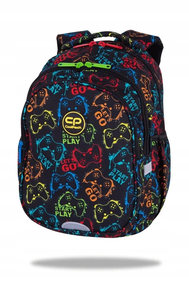 Mokyklinė kuprinė COOLPACK, skirta 1–3 klasių moksleiviams, su širdelių raštu