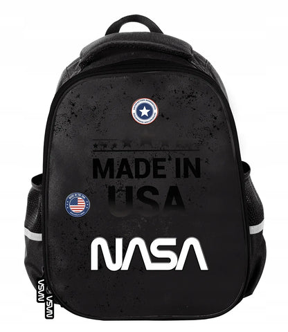 Mokyklinė kuprinė NASA juoda berniukui 1-3 klasė