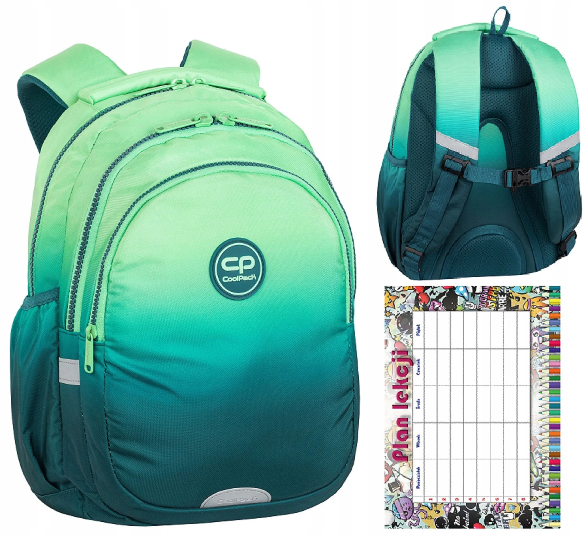 Mokyklos kuprinė COOLPACK Jerry, blue lagoon, unisex, lengva