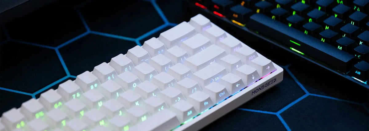 MonsGeek FUN68 HE – greita, kompaktiška 65 % RGB žaidimų klaviatūra su „Rapid Trigger“