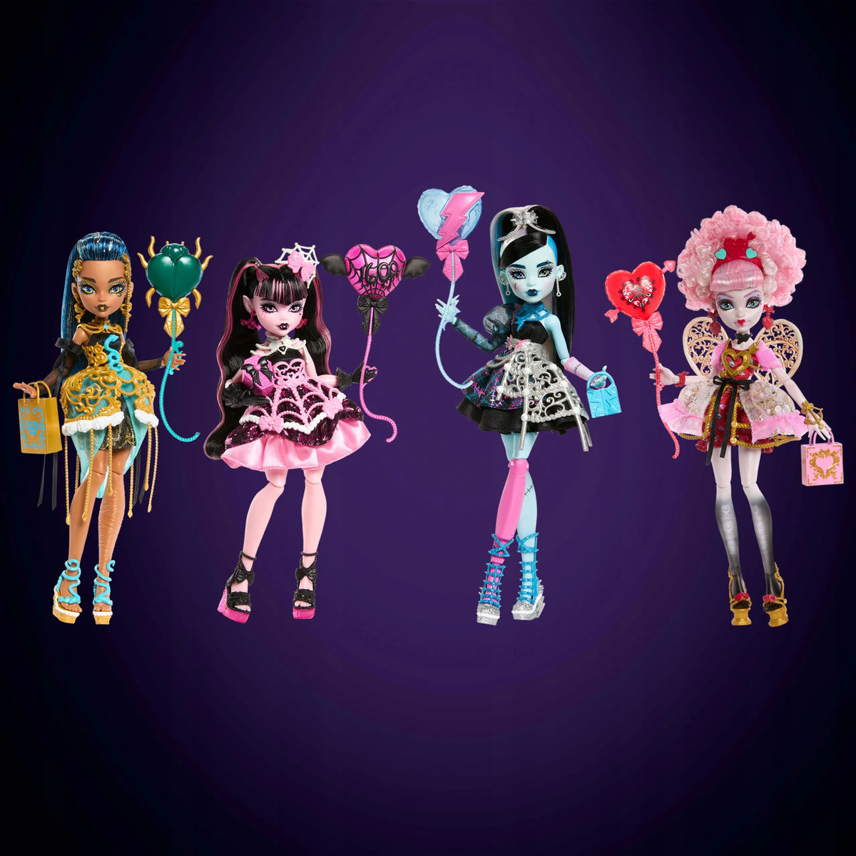 Monster High Draculaura „Baisiai saldus gimtadienis“ lėlė, 27 cm, su balionu ir aksesuarais