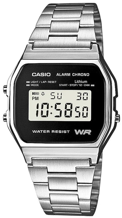 Moteriškas CASIO Vintage A158WEA-1EF laikrodis, atsparus vandeniui, su dėžute