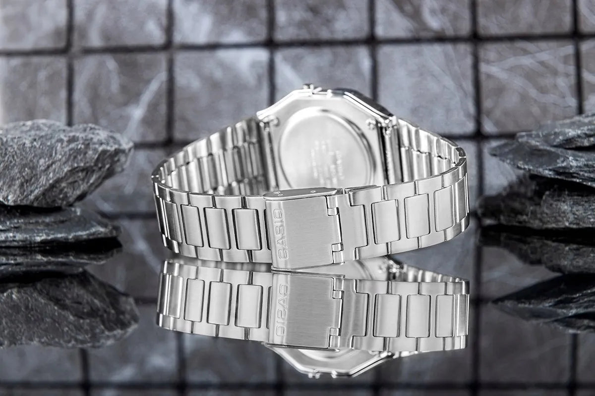 Moteriškas CASIO Vintage A158WEA-1EF laikrodis, atsparus vandeniui, su dėžute