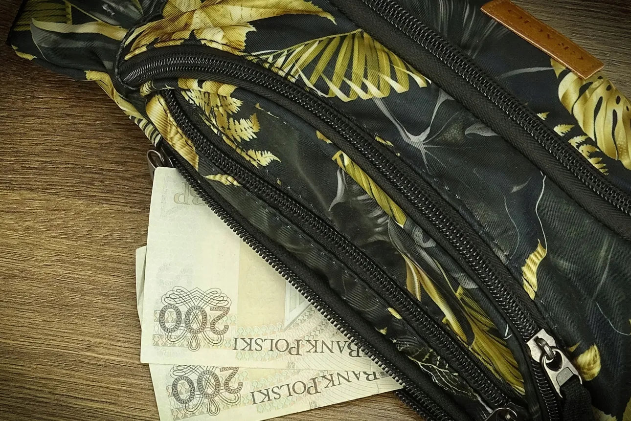 Moteriškas juosmens krepšys Gracio Leaves-Gold