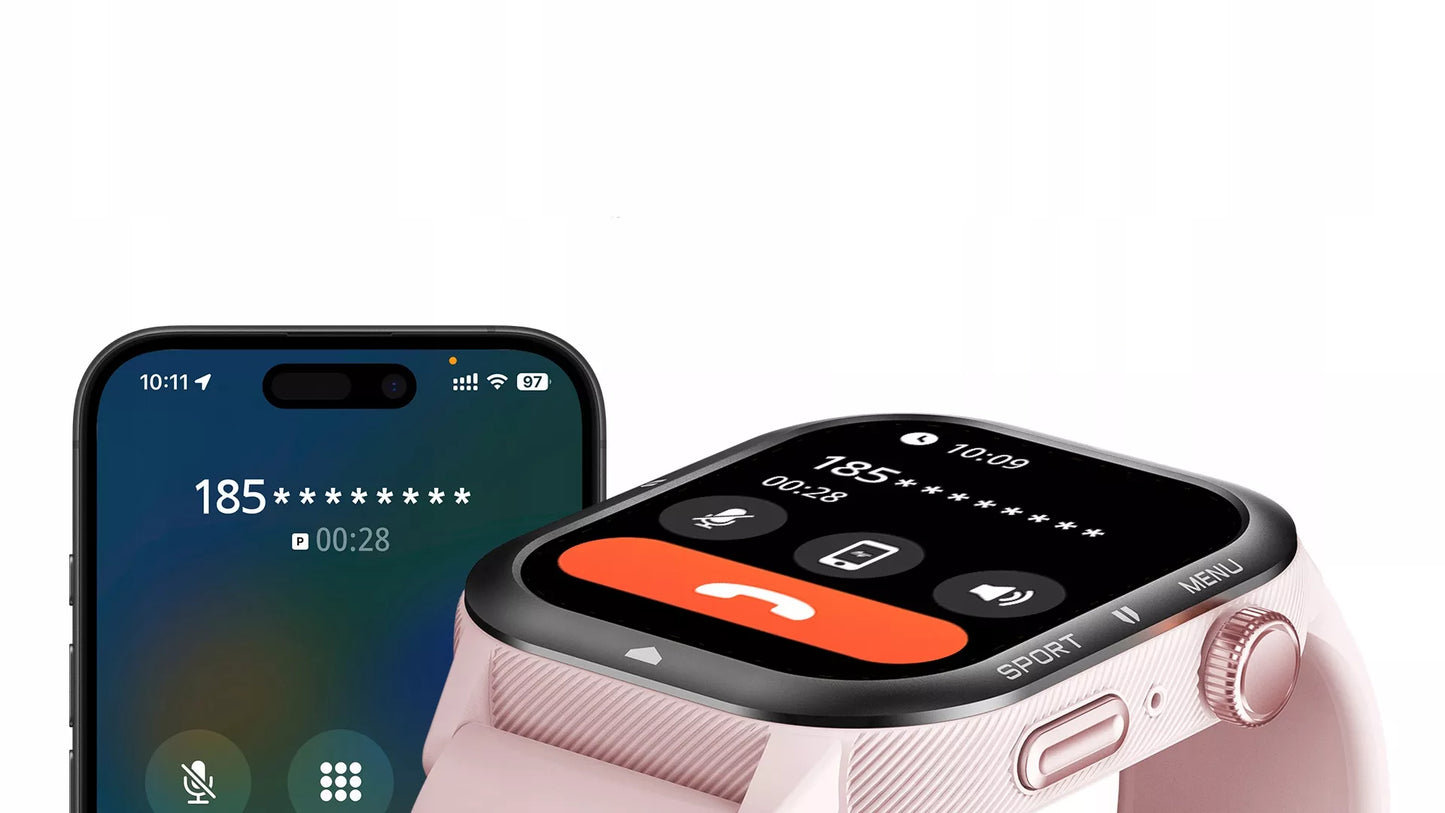 Moteriškas smartwatch Cubot U1 AI – sportinis, pulso matuoklis, skambučiai, atsparus vandeniui