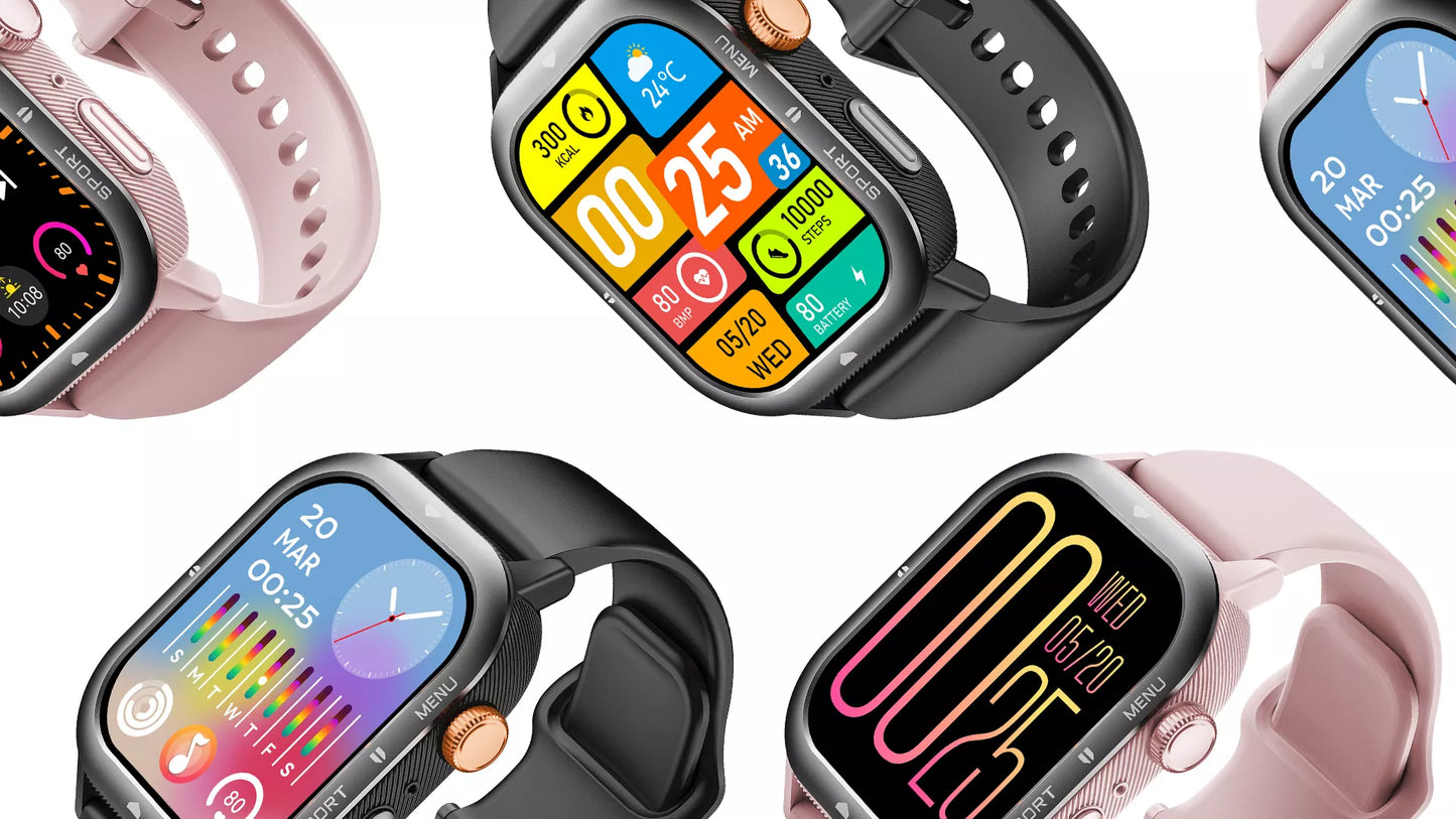 Moteriškas smartwatch Cubot U1 AI – sportinis, pulso matuoklis, skambučiai, atsparus vandeniui