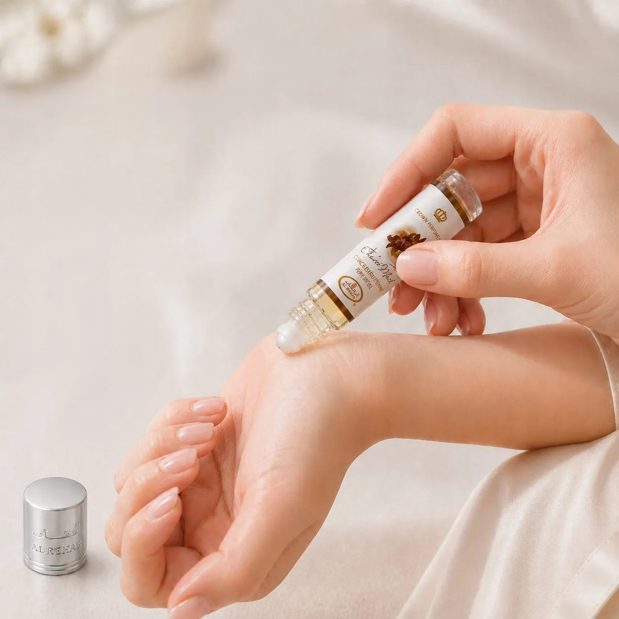 Moteriški kvepalai Al-Rehab Choco Musk, šokolado ir vanilės aromatas, originalūs, 6 ml