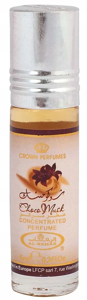 Moteriški kvepalai Al-Rehab Choco Musk, šokolado ir vanilės aromatas, originalūs, 6 ml