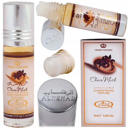 Moteriški kvepalai Al-Rehab Choco Musk, šokolado ir vanilės aromatas, originalūs, 6 ml