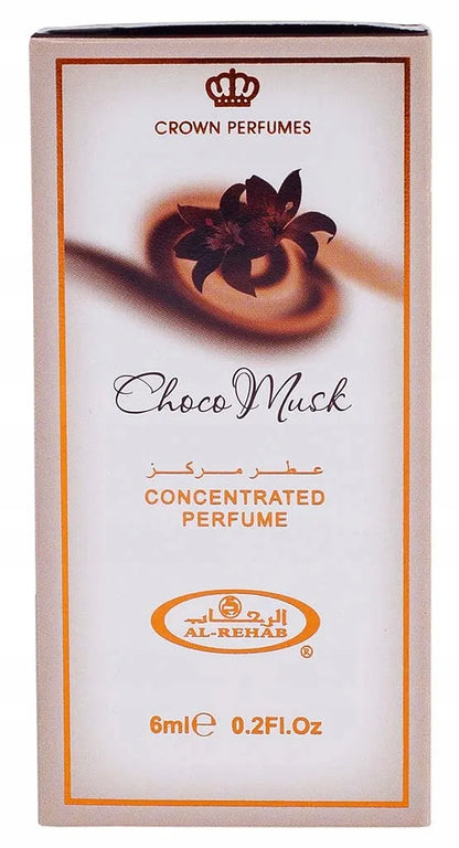 Moteriški kvepalai Al-Rehab Choco Musk, šokolado ir vanilės aromatas, originalūs, 6 ml