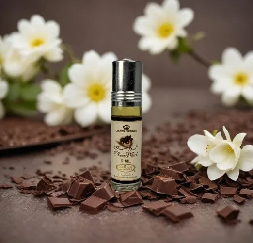 Moteriški kvepalai Al-Rehab Choco Musk, šokolado ir vanilės aromatas, originalūs, 6 ml