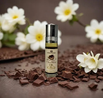 Moteriški kvepalai Al-Rehab Choco Musk, šokolado ir vanilės aromatas, originalūs, 6 ml