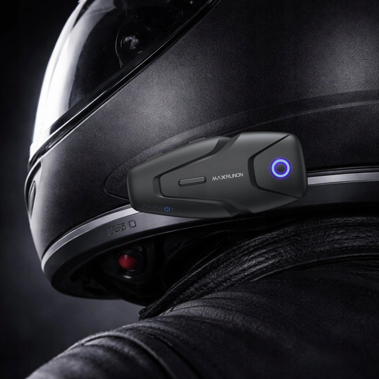 Motociklo domofonas 2 vnt. Bluetooth 5.3 ANC 100km/h FM 500m 2 asmenims