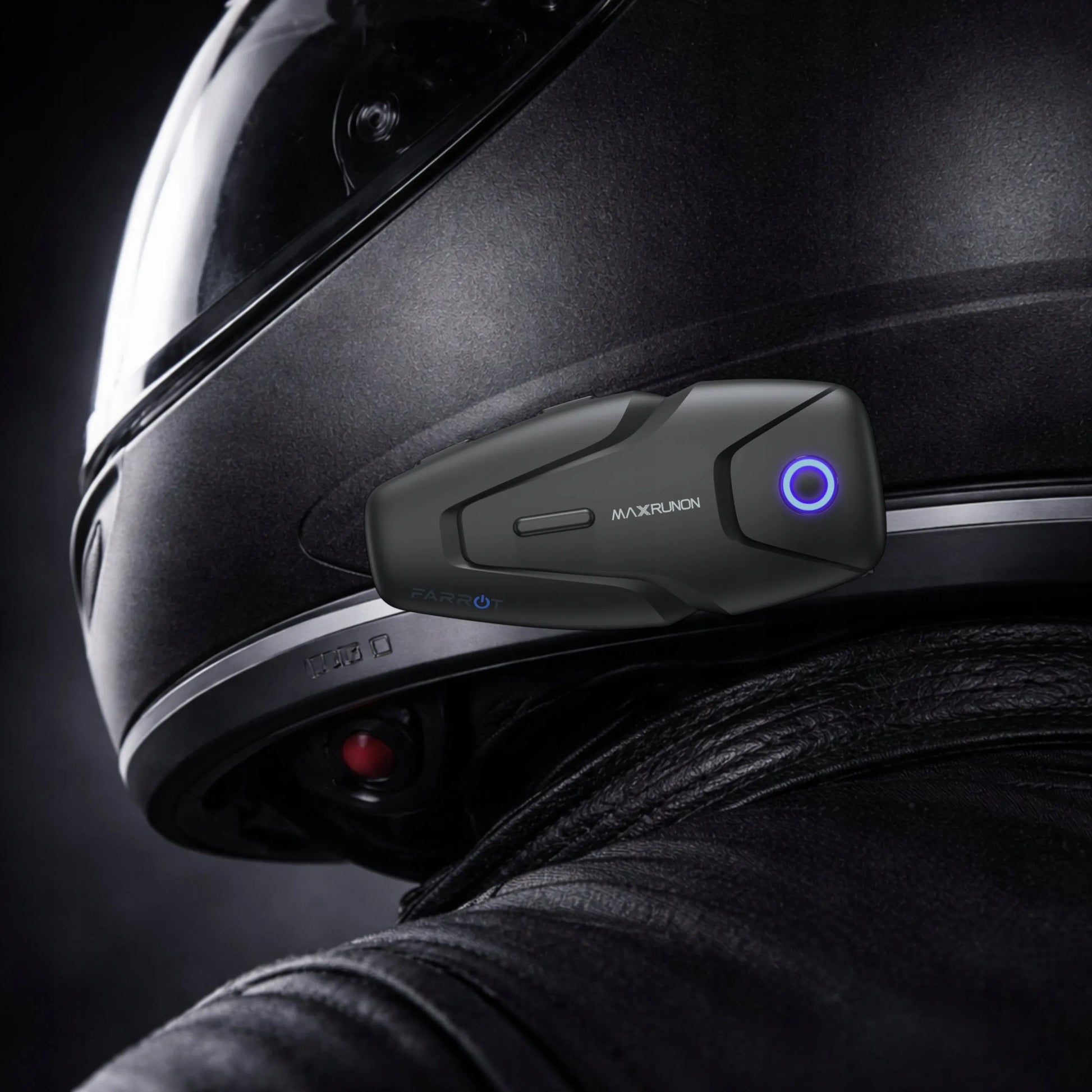 Motociklo domofonas 2 vnt. Bluetooth 5.3 ANC 100km/h FM 500m 2 asmenims