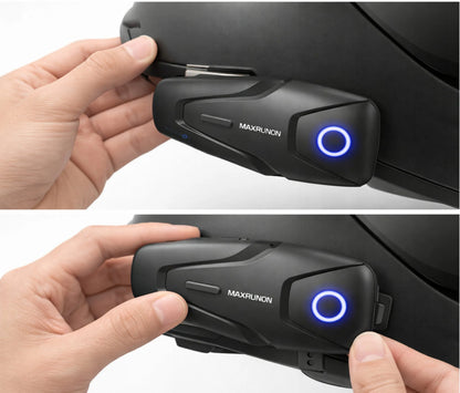 Motociklo domofonas 2 vnt. Bluetooth 5.3 ANC 100km/h FM 500m 2 asmenims