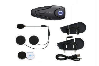 Motociklo domofonas 2 vnt. Bluetooth 5.3 ANC 100km/h FM 500m 2 asmenims