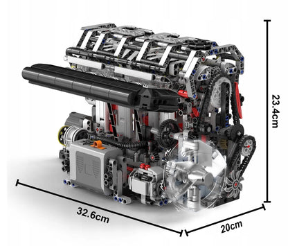 Mould King 10087 TECHNIC konstrukcinių kaladėlių rinkinys – eilinis 4 cilindrų variklis