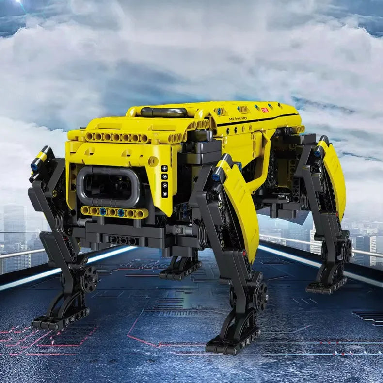 Mould King 15075 RC roboto šuns konstruktorius su nuotoliniu valdymu, 921 detalė