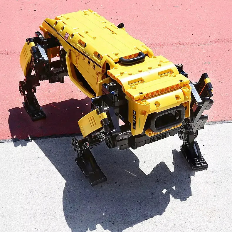 Mould King 15075 RC roboto šuns konstruktorius su nuotoliniu valdymu, 921 detalė