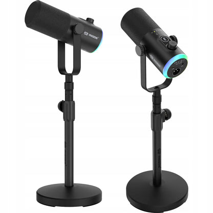 Mozos GM-ONE-BK dinaminis USB XLR RGB LED žaidimų mikrofonas