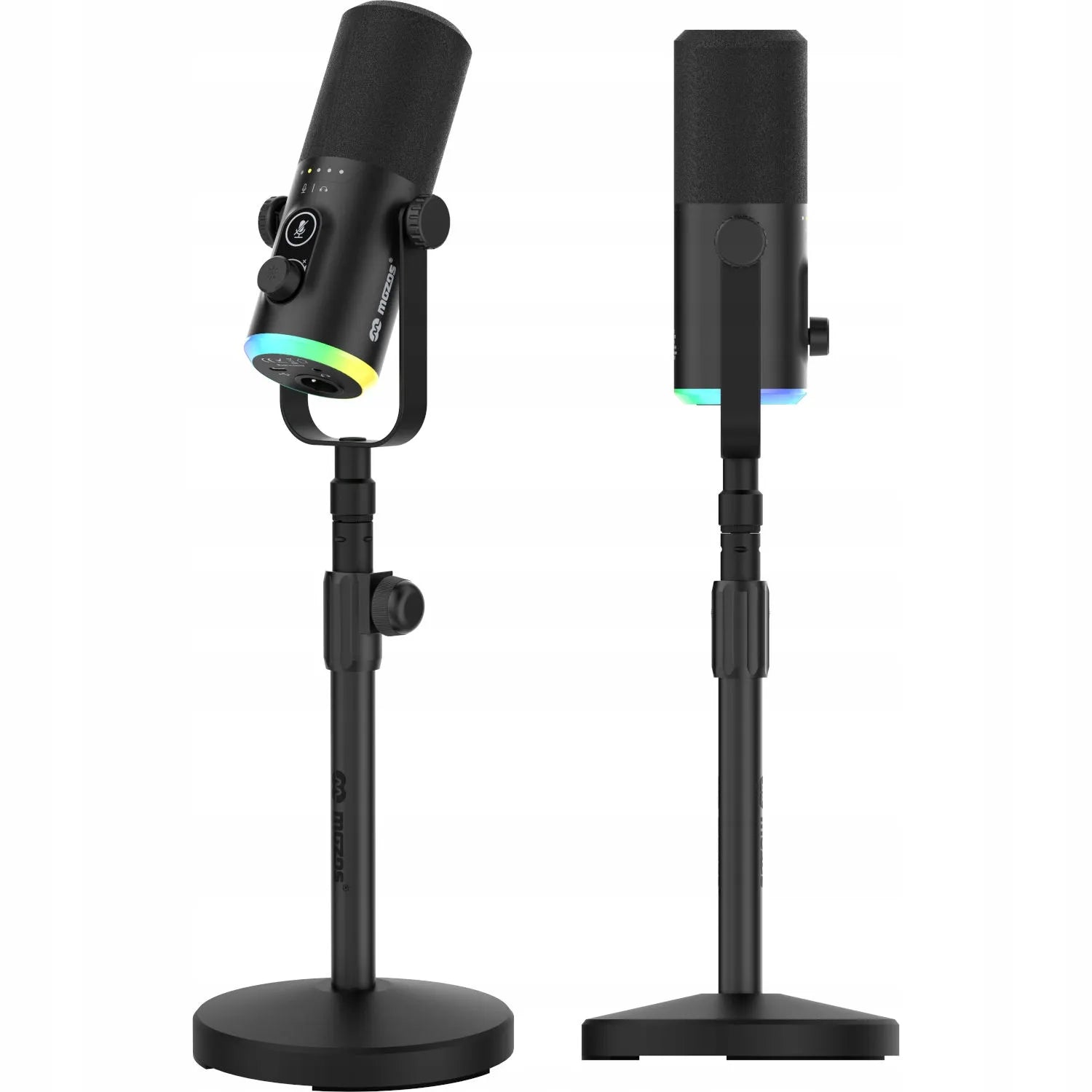 Mozos GM-ONE-BK dinaminis USB XLR RGB LED žaidimų mikrofonas