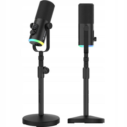 Mozos GM-ONE-BK dinaminis USB XLR RGB LED žaidimų mikrofonas