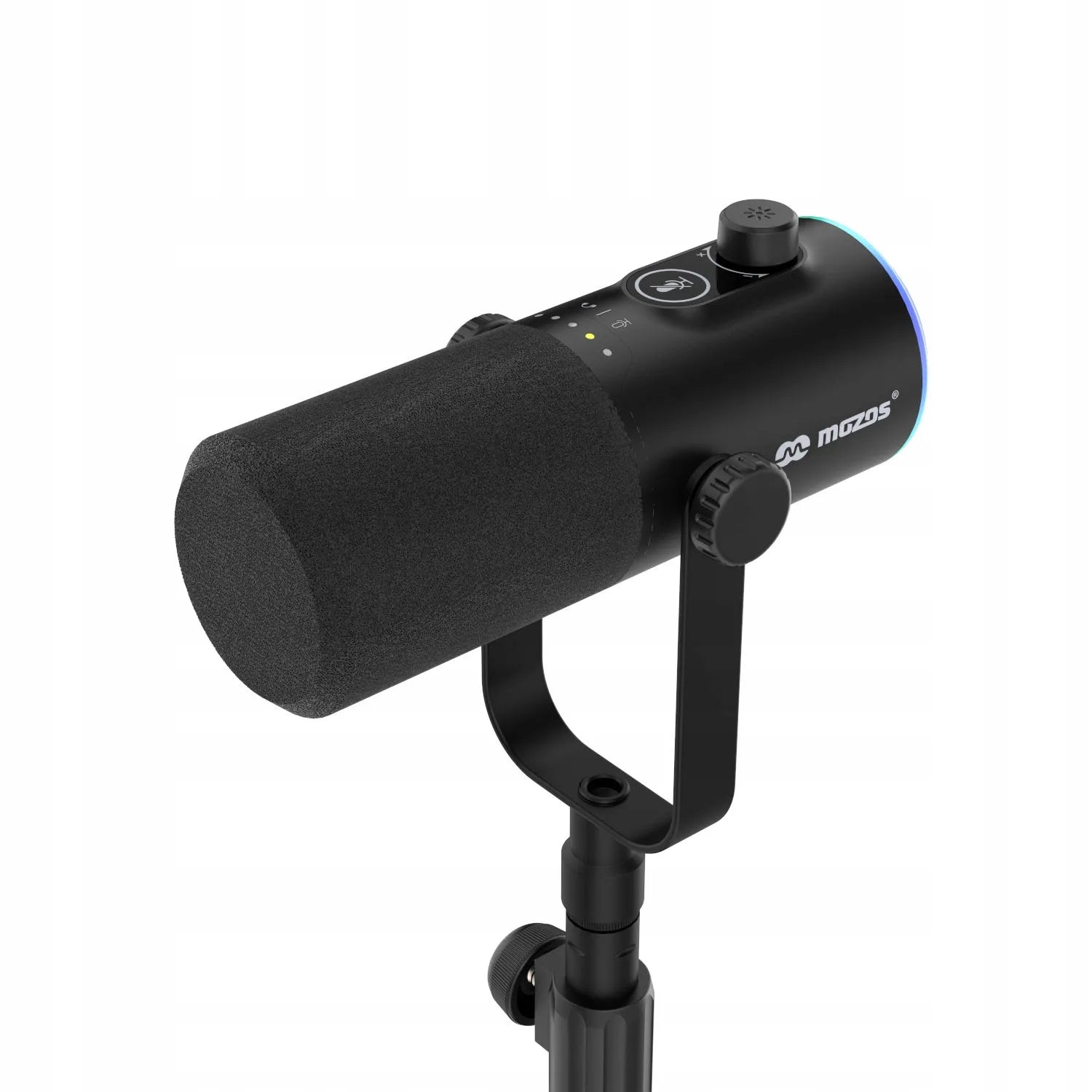 Mozos GM-ONE-BK dinaminis USB XLR RGB LED žaidimų mikrofonas