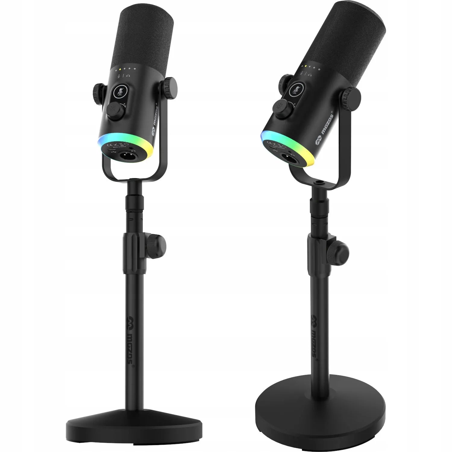 Mozos GM-ONE-BK dinaminis USB XLR RGB LED žaidimų mikrofonas