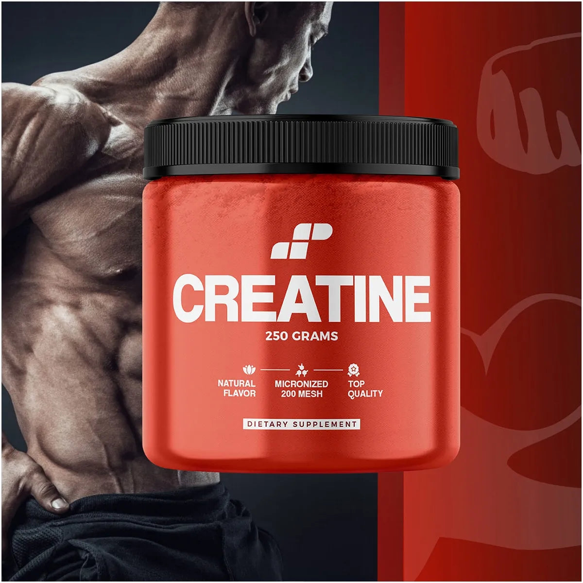 MP Sport kreatino monohidratas milteliais, 250 g – maisto papildas
