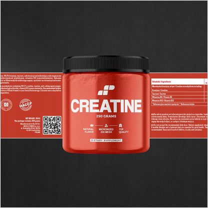 MP Sport kreatino monohidratas milteliais, 250 g – maisto papildas