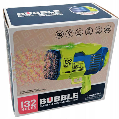 Muilo burbulų pistoletas su skysčiu automatinis 132 skylučių bazuka Coil