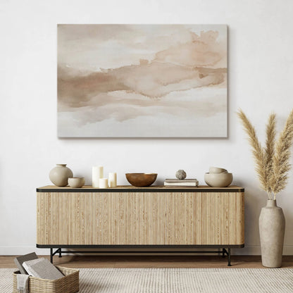 „Muralo“ abstraktus boho stiliaus smėlio spalvų paveikslas ant drobės, 120 × 80 cm