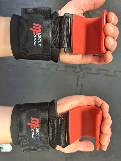 MuscleForge® treniruočių kabliai riešams svoriams kelti, mirties traukai, plieniniai