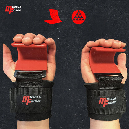 MuscleForge® treniruočių kabliai riešams svoriams kelti, mirties traukai, plieniniai