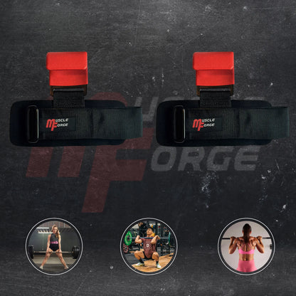 MuscleForge® treniruočių kabliai riešams svoriams kelti, mirties traukai, plieniniai