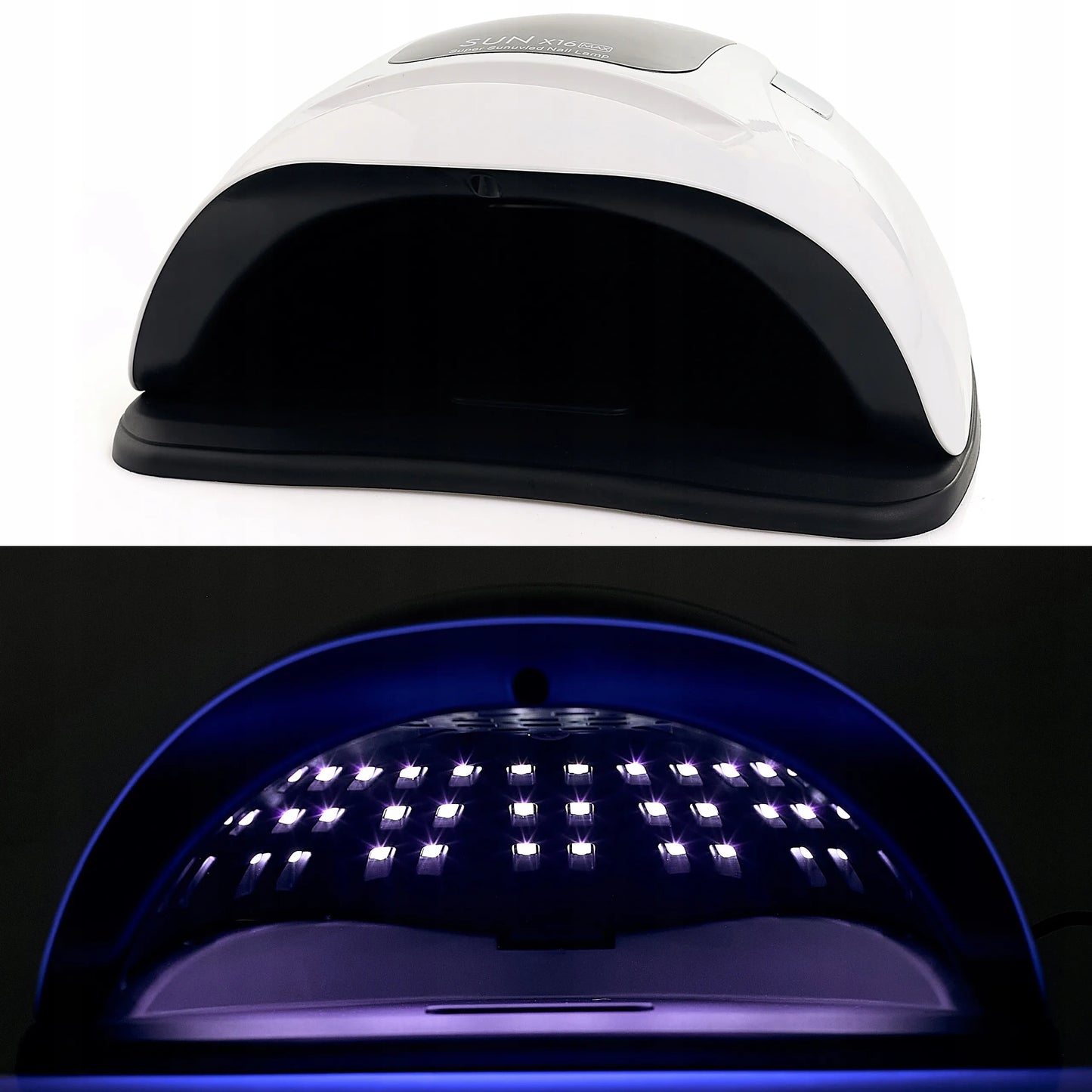 Nagų lempa hibridiniam lakui ir geliui UV SUN X16 LCD DUAL LED 320 W, naujausias modelis